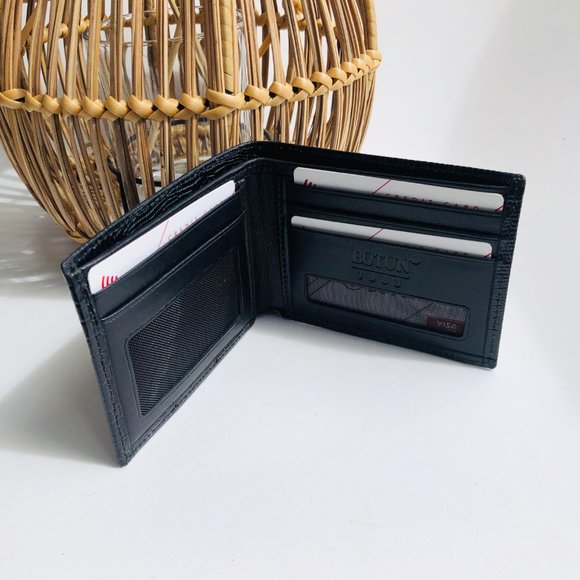 Man Black Wallet - Snake Pattern - Picture 3 of 3